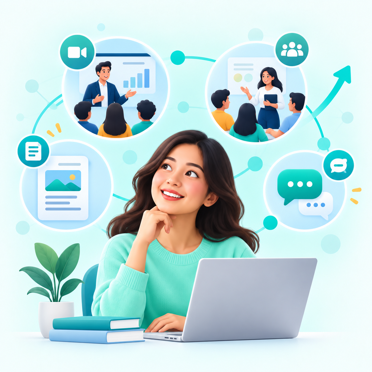 Ilustrasi event training, workshop, dan webinar